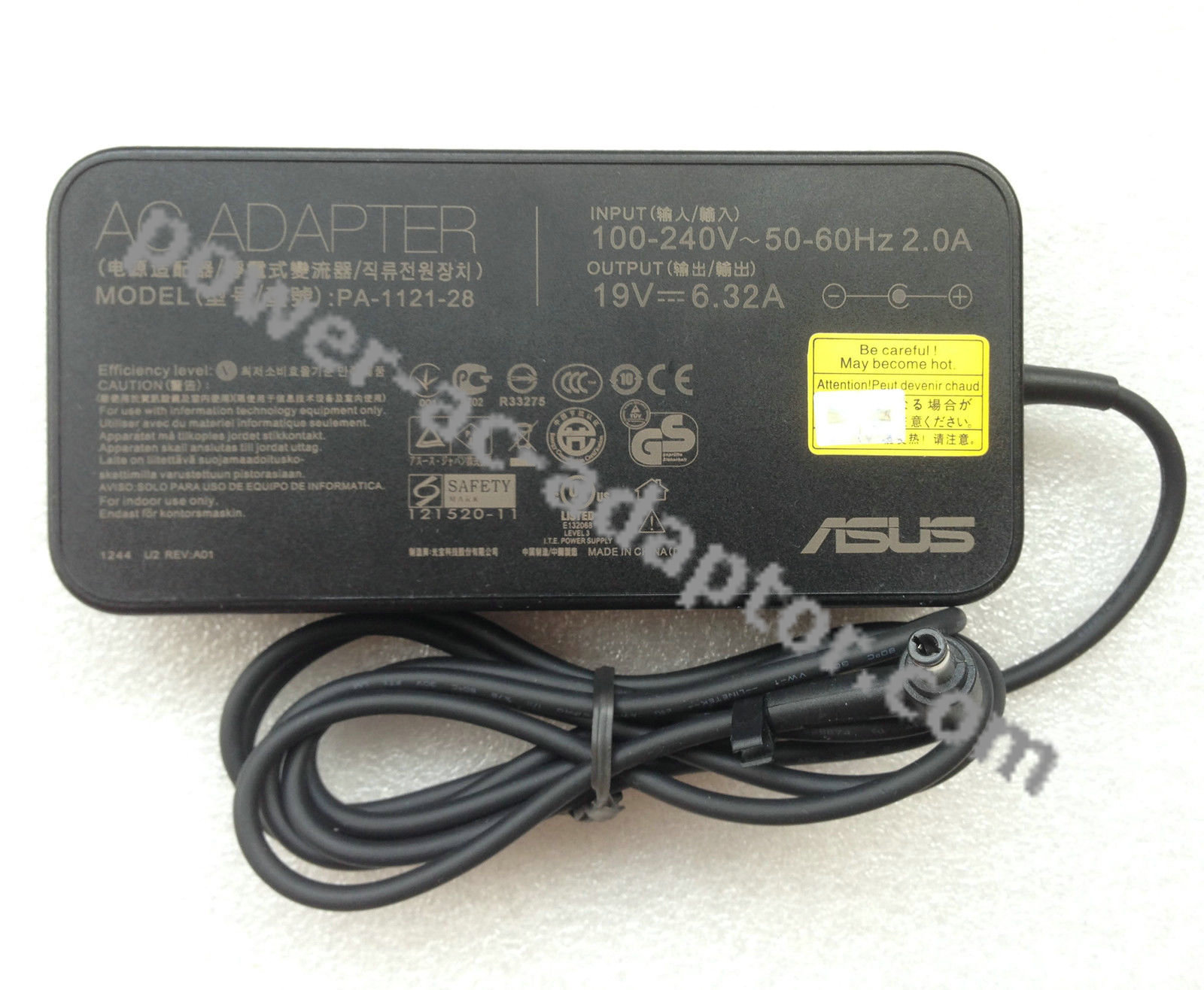 Genuine ASUS N46VZ PA-1121-28 120W Slim AC Adapter Cord/Charger